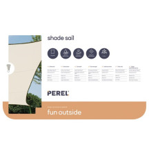 Voile solaire - carré - 5 x 5 m - couleur: crème