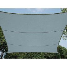 Voile solaire - carré - 5 x 5 m - couleur : gris ardoise clair
