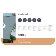 Voile solaire - carré - 5 x 5 m - couleur : gris ardoise clair