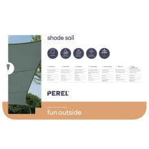 Voile solaire - carré - 5 x 5 m - couleur : gris vert
