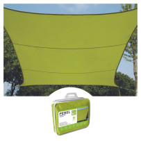 Voile solaire - carré - 5 x 5 m - couleur: vert lime