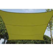 Voile solaire - carré - 5 x 5 m - couleur: vert lime