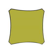 Voile solaire - carré - 5 x 5 m - couleur: vert lime