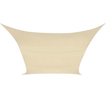 Voile solaire perméable - carré - 5 x 5 m - couleur : champagne