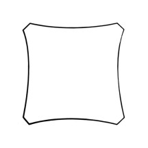 Voile solaire perméable - carré - 5 x 5 m - couleur : champagne