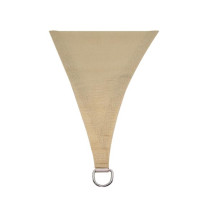 Voile solaire perméable - carré - 5 x 5 m - couleur : champagne