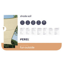 Voile solaire perméable - carré - 5 x 5 m - couleur : champagne