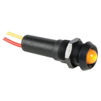 VOYANT LED JAUNE 24V - BOITIER NOIR