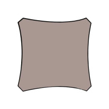 Voile solaire - carré - 5 x 5 m - couleur: gris taupe