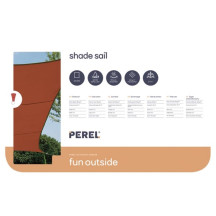 Voile solaire - carré - 5 x 5 m - couleur : terracotta
