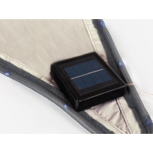 Voile solaire avec contour LED - triangulaire - 3.6 x 3.6 x 3.6 m - taupe