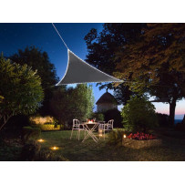 Voile solaire avec contour LED - triangulaire - 3.6 x 3.6 x 3.6 m - anthracite