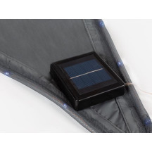 Voile solaire avec contour LED - triangulaire - 3.6 x 3.6 x 3.6 m - anthracite