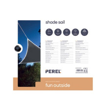 Voile solaire avec contour LED - triangulaire - 3.6 x 3.6 x 3.6 m - anthracite
