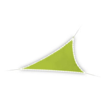 Voile solaire avec contour LED - triangulaire - 3.6 x 3.6 x 3.6 m - citron vert