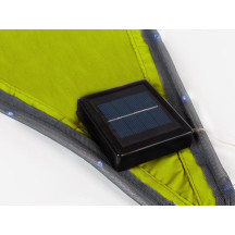 Voile solaire avec contour LED - triangulaire - 3.6 x 3.6 x 3.6 m - citron vert