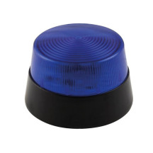 FLASH STROBOSCOPIQUE À LED - BLEU - 12 VCC - ø 77 mm