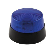 FLASH STROBOSCOPIQUE À LED - BLEU - 12 VCC - ø 77 mm