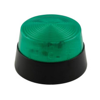 FLASH STROBOSCOPIQUE À LED - VERT - 12 VCC - ø 77 mm