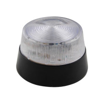 FLASH STROBOSCOPIQUE À LED - TRANSPARENT - 12 VCC - ø 77 mm