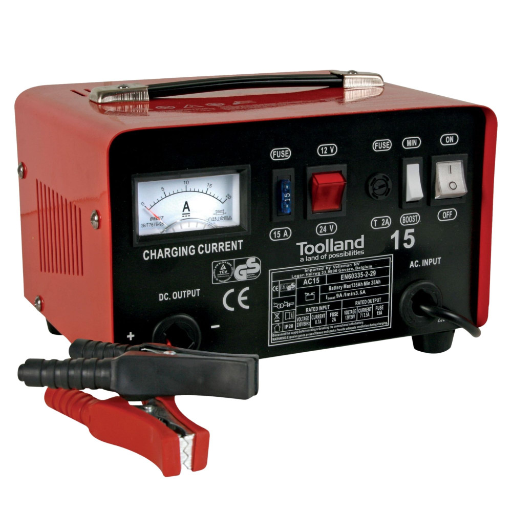 CHARGEUR POUR BATTERIE À ACIDE DE PLOMB - 12/24 V - AVEC FONCTION BOOST - 9 A