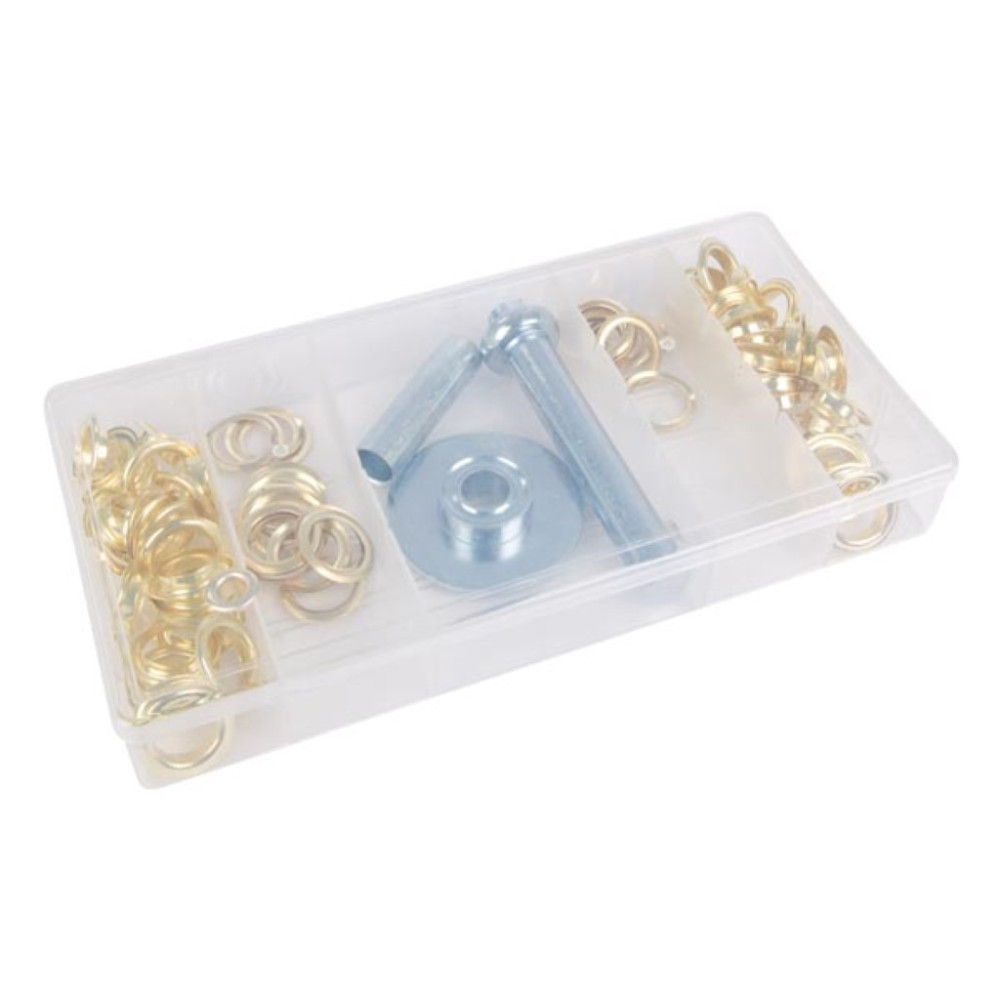 Assortiment d'œillets pour bâches, 130 pièces