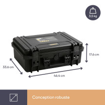 MALLETTE RIGIDE - 464 x 366 x 176 mm - AVEC MOUSSE - 29,8 L