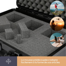 MALLETTE RIGIDE - 464 x 366 x 176 mm - AVEC MOUSSE - 29,8 L