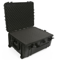 MALLETTE RIGIDE TROLLY - 604 x 473 x 283 mm - AVEC MOUSSE - 80 L