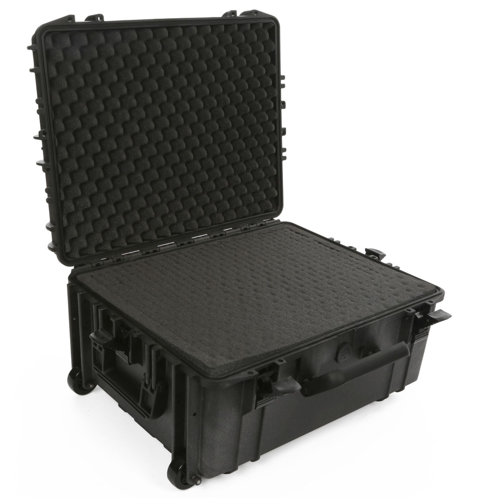 MALLETTE RIGIDE TROLLY - 604 x 473 x 283 mm - AVEC MOUSSE - 80 L