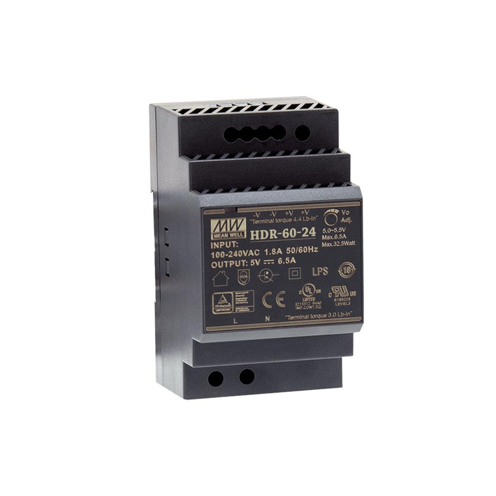 Alimentation - 1 Sortie - 32.5 W - 5 V - 6.5 A - Montage Sur Rail DIN - Pour Usage Industriel