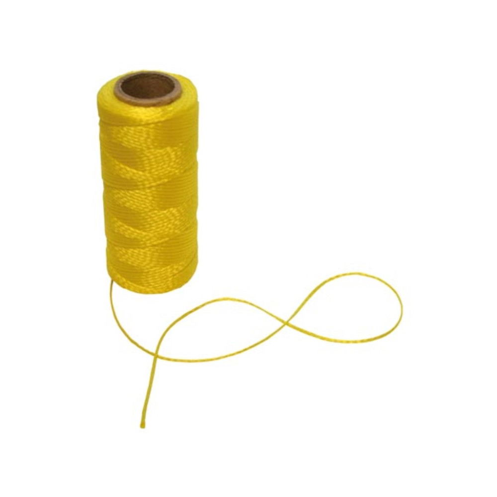 Corde de maçonnerie - 1,2 mm - longueur 100 m - jaune