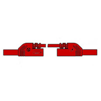 CORDON DE MESURE ISOLE 4mm 25cm AVEC REPRISE - ROUGE (MLB-SH/WS 25/1)
