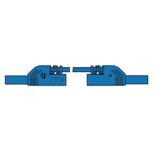 CORDON DE MESURE ISOLE 4mm 25cm AVEC REPRISE - BLEU (MLB-SH/WS 25/1)