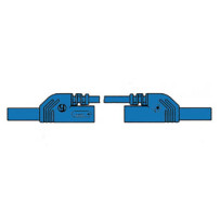 CORDON DE MESURE ISOLE 4mm 25cm AVEC REPRISE - BLEU (MLB-SH/WS 25/1)