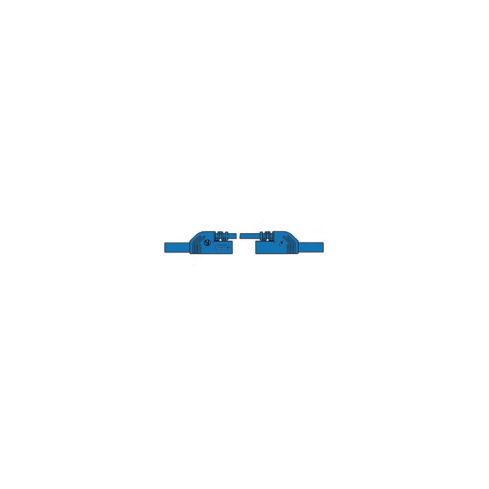 CORDON DE MESURE ISOLE 4mm 25cm AVEC REPRISE - BLEU (MLB-SH/WS 25/1)