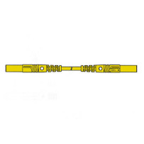 CORDON DE MESURE ISOLE 25cm et Ø 4mm - JAUNE (MLB/GG-SH 25/1)