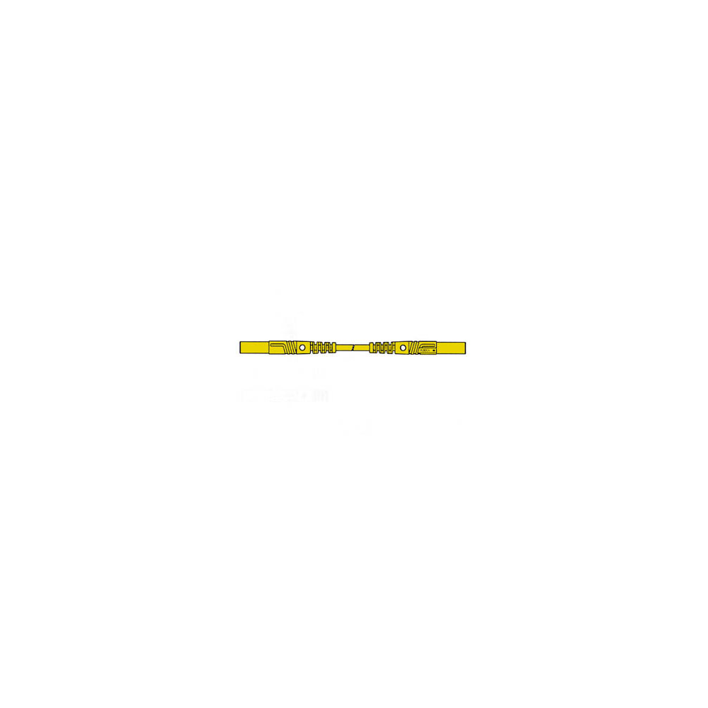 CORDON DE MESURE ISOLE 25cm et Ø 4mm - JAUNE (MLB/GG-SH 25/1)