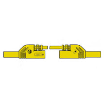 CORDON DE MESURE ISOLE 4mm 50cm AVEC REPRISE - JAUNE (MLB-SH/WS 50/1)