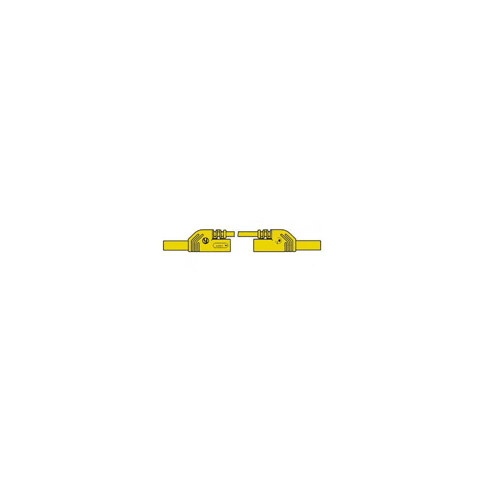 CORDON DE MESURE ISOLE 4mm 50cm AVEC REPRISE - JAUNE (MLB-SH/WS 50/1)