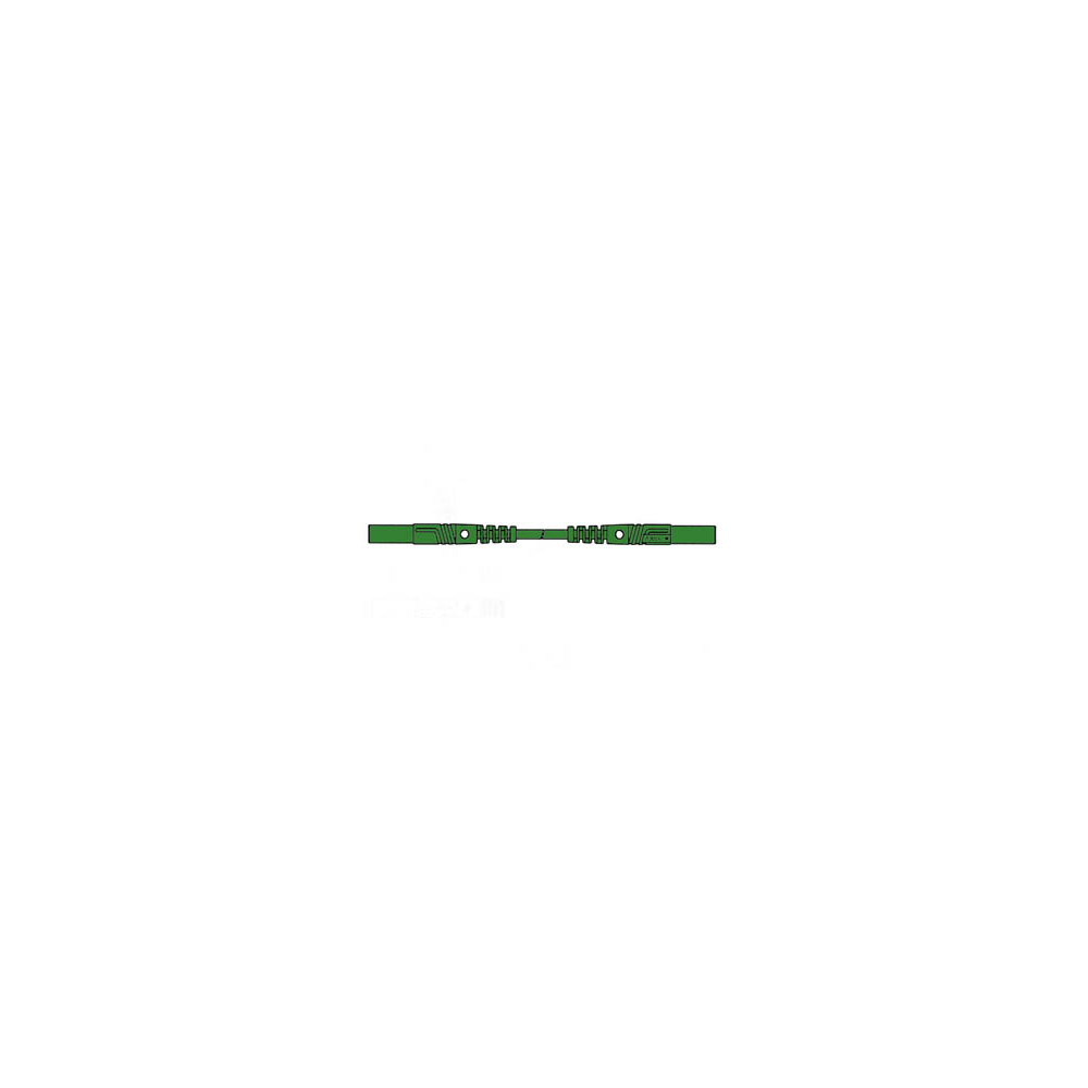 CORDON DE MESURE ISOLE 100cm et Ø 4mm - VERT (MLB/GG-SH 100/1)