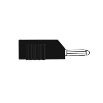 FICHE MULTICONTACTS 4mm A TROU TRANSVERSAL ET REPRISE ARRIERE - NOIR (BSB 20K)