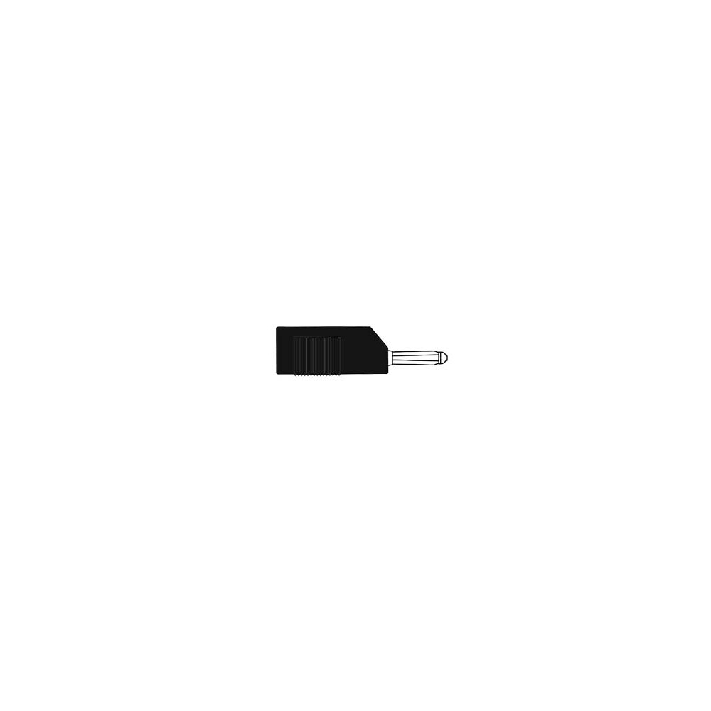 FICHE MULTICONTACTS 4mm A TROU TRANSVERSAL ET REPRISE ARRIERE - NOIR (BSB 20K)