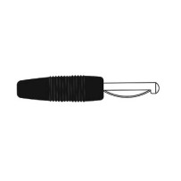 FICHE STANDARD 4mm AVEC VIS DE SERRAGE - NOIR (VON 20)