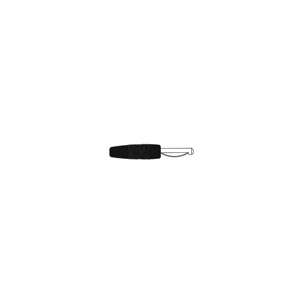 FICHE STANDARD 4mm AVEC VIS DE SERRAGE - NOIR (VON 20)