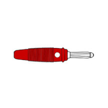 FICHE MULTICONTACTS 4mm A TROU TRANSVERSAL - ROUGE (VERSION 30A) (BULA 30K)