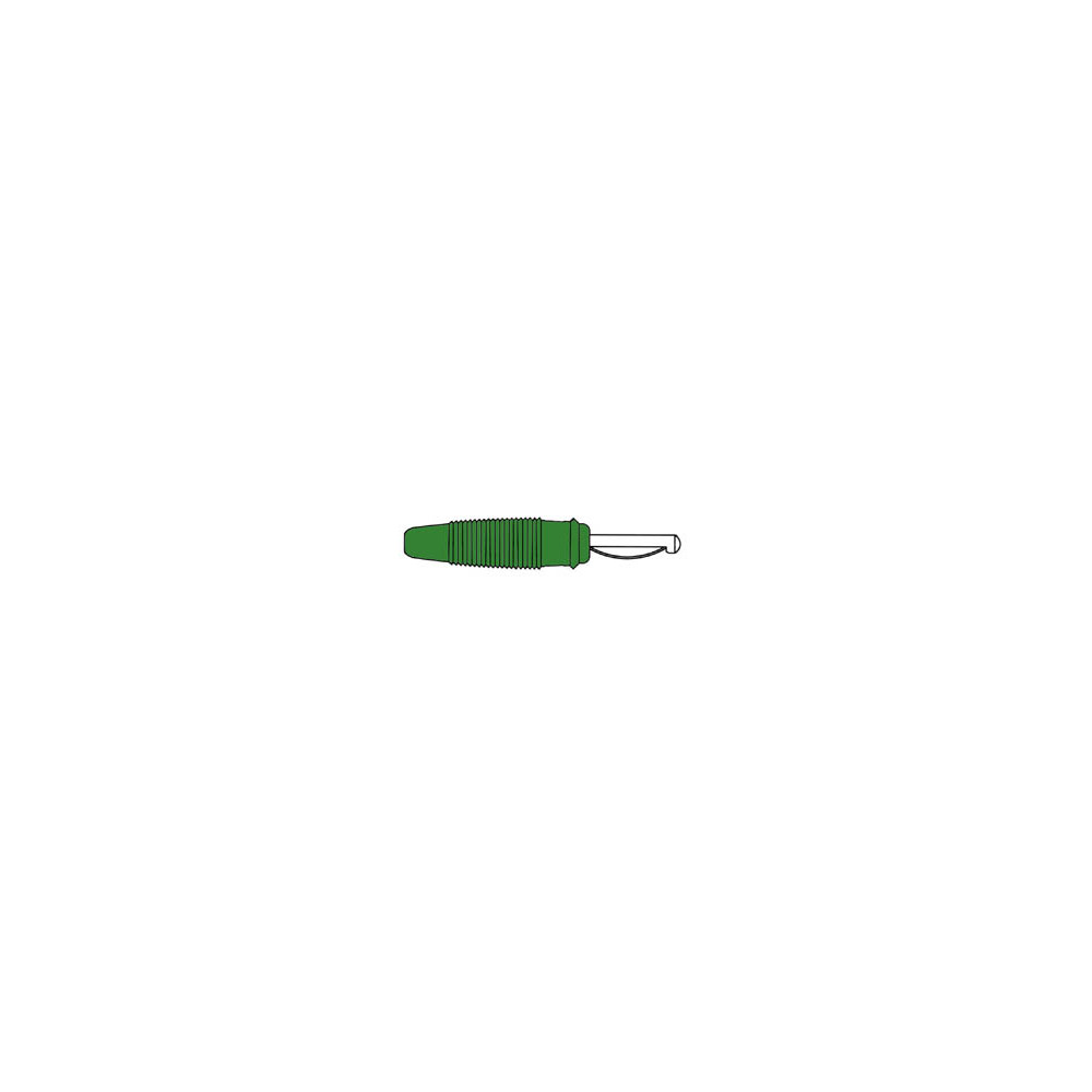 FICHE 4mm A TROU TRANSVERSAL, A SOUDER - VERT (VQ 30)