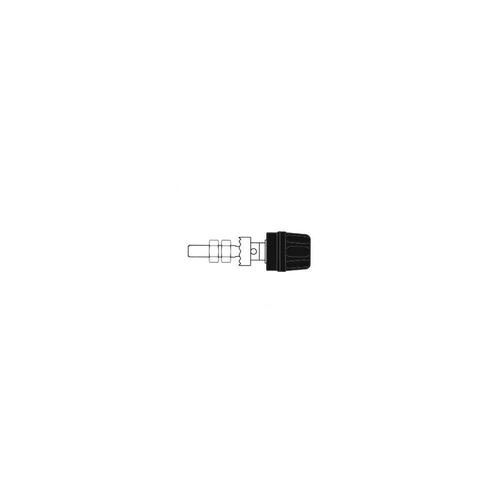 DOUILLE 4mm - LONGUE TIGE - NOIR (PK 10A)