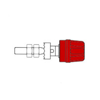 DOUILLE 4mm - LONGUE TIGE - ROUGE (PK 10A)