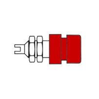 DOUILLE STANDARD 4mm ISOLEE - ROUGE (BIL 20)